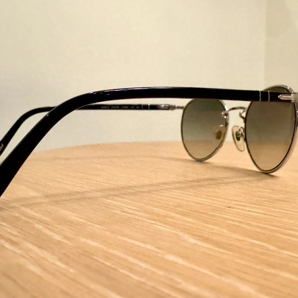 Persol 2388-s — Gradient Brown Round Sunglasses - Silver-tone front frame - Picture 5 of 10
